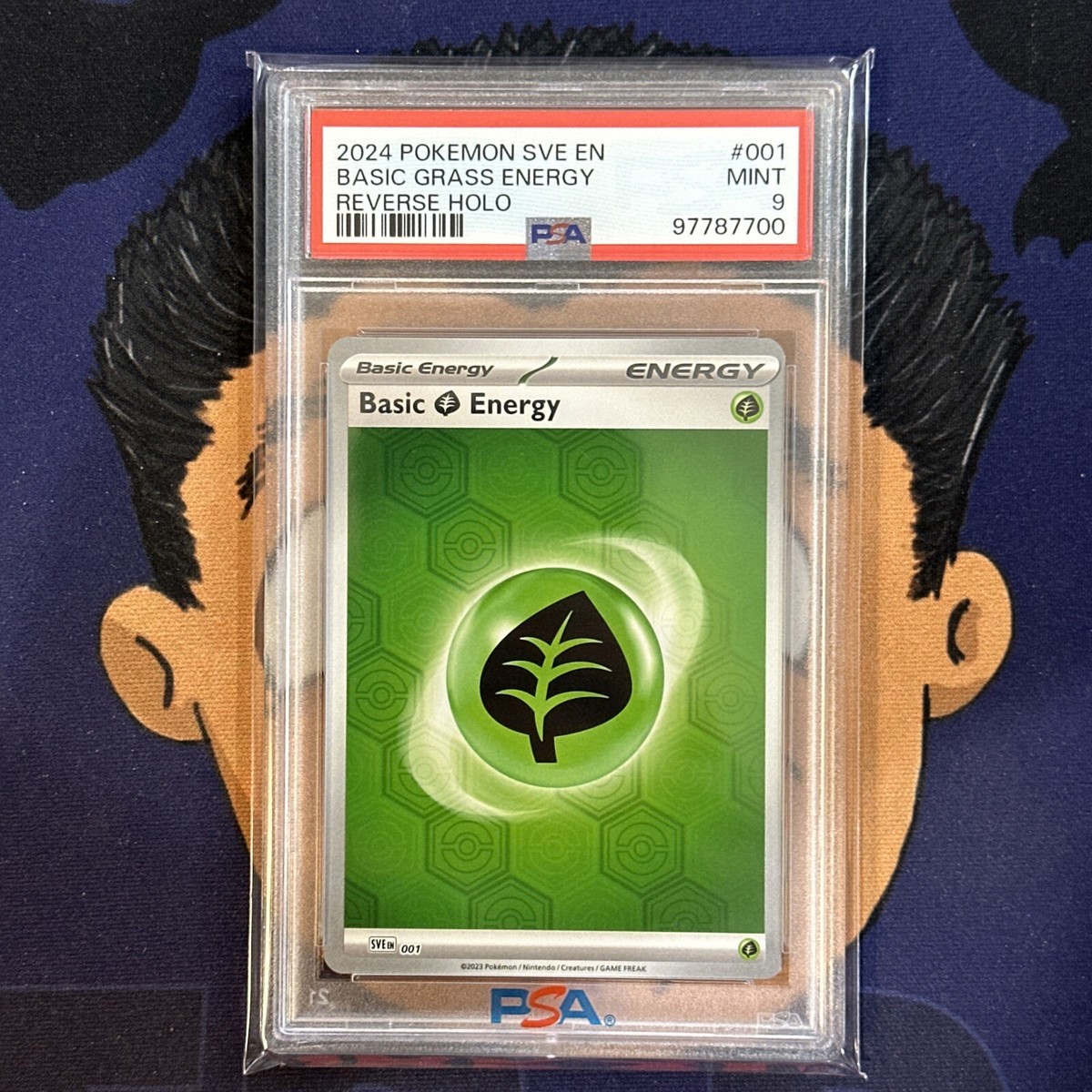 PSA 9 MINT 2024 Pokemon SVE BASIC GRASS ENERGY #001 Reverse Holo