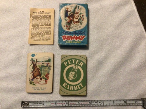 Peter Rabbit Rummy Card Game Vintage Peter Rabbit Rummy Card Game Fairchild w/ALL 36 CARDS-MISSING ...