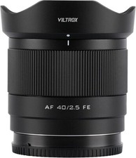 Viltrox 40mm F2.5 Sony E-mount used lens with front and back cover