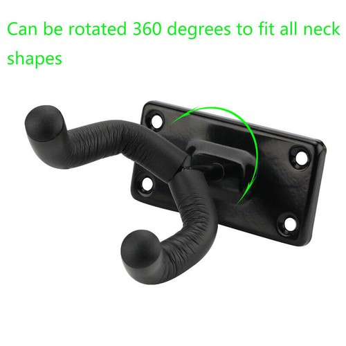 2Pcs Guitar Hangers Rack Adjustable Instrument Display Wall Mount Holder Hook US - Picture 6 of 19