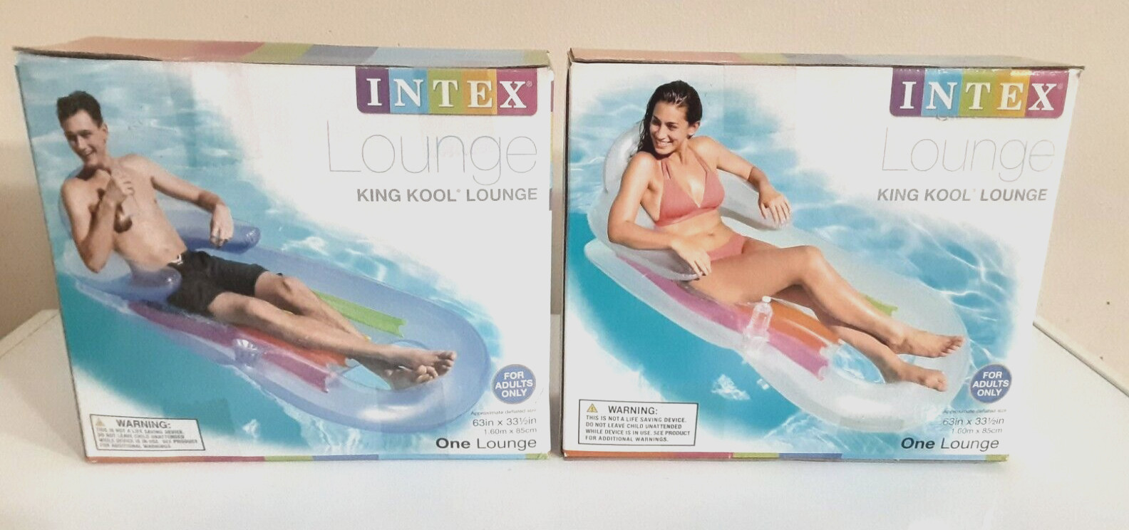 **NEW** INTEX KING KOOL INFLATABLE POOL LOUNGE FLOAT WITH HE