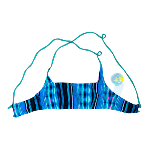 Island Soul Swimwear Bikini Top Bralette Size Small Square Neck Multi Geo Womens
