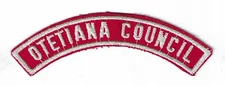 BSA RWS OTETIANA COUNCIL, NEW YORK RED & WHITE HALF STRIP #RW-2