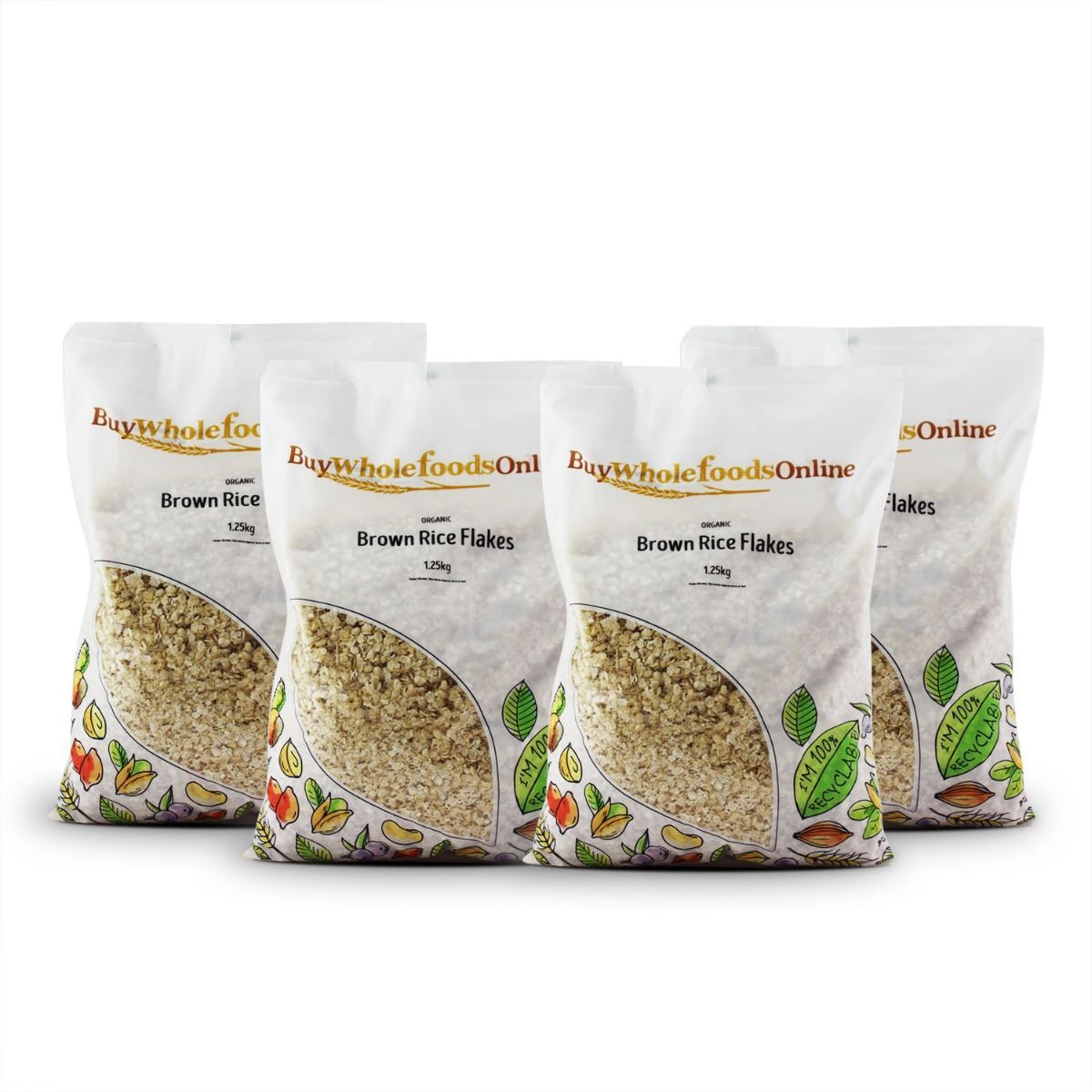 Organic Brown Rice Flakes 5kg | BWFO | Free UK Mainland P&P
