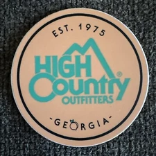 HIGH Country OUTFITTERS Georgia GA MOUNTAIN Pride STICKER HIKE Fish CAMP Peach