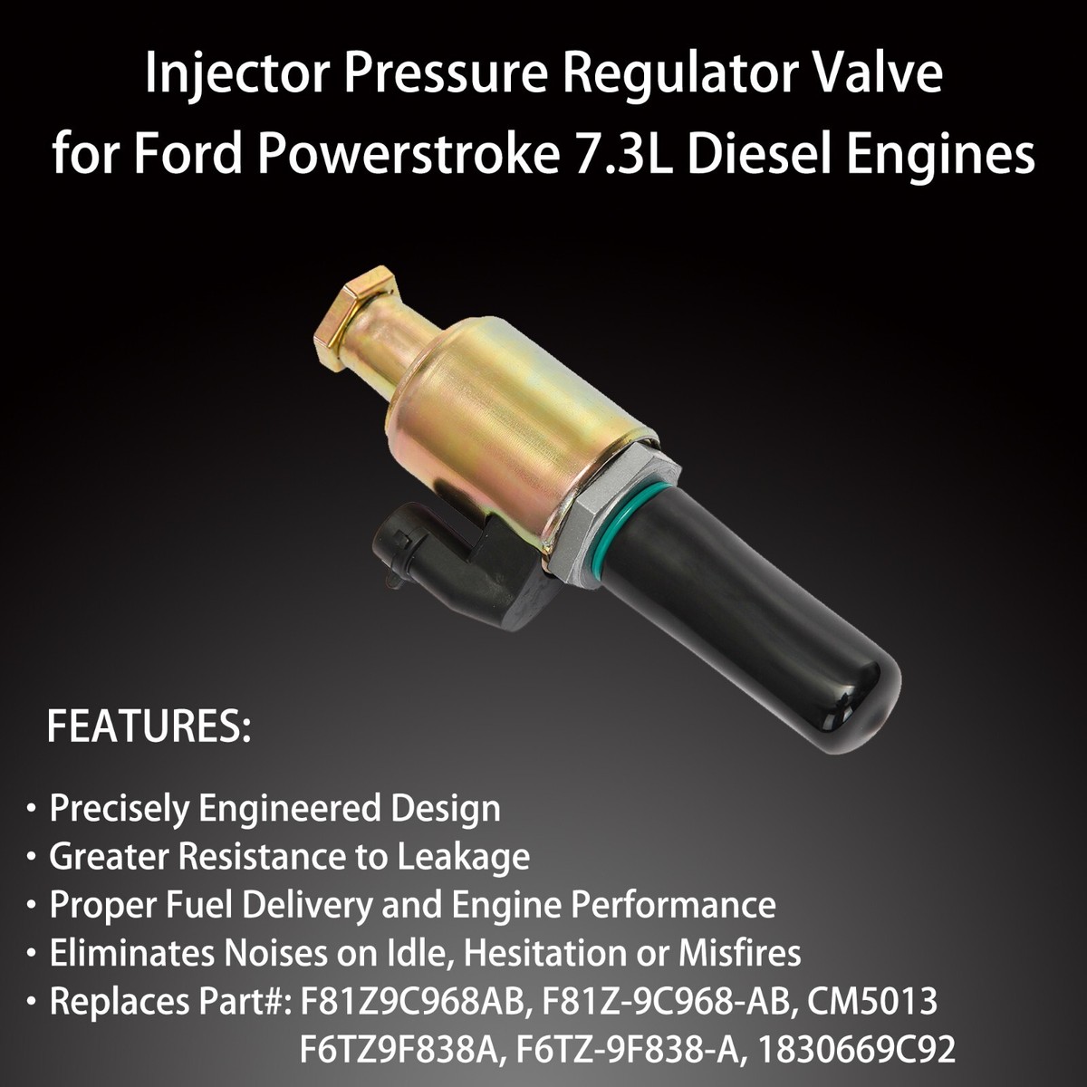 F81Z9C968AB IPR Valve w/ Icp Sensor & Pigtail For 7.3 Powerstroke