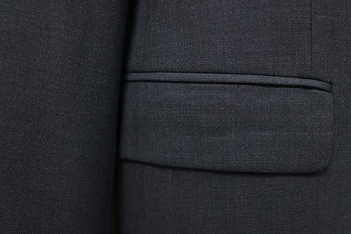 BROOKS BROTHERS 346 mens solid charcoal sport coat suit jacket blazer 44 45 R - Picture 9 of 15