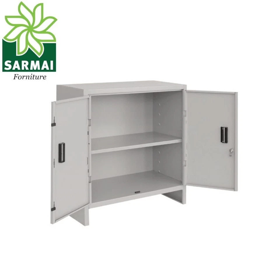 PROMETAL ARMADIO ARMADIETTO BASSO METALLO MINI 100X40 CM CON PIANO ALTEZZA 80 CM UFFICIO