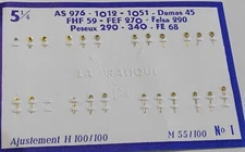 Watch Needle Board AS Damas FHF FEF FELSA PESEUX FE