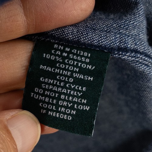 Ralph Lauren Schulterfreies Denim Oberteil Damen Große Blau 3/4 Arm - Bild 6 von 11