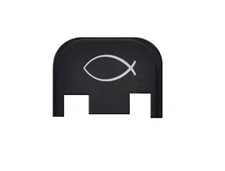 CHRISTIAN FISH Engraved Slide Back Plate Aluminum Made USA for Glock Gen 1-4