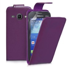 Samsung Galaxy Ace Plus Ace+ S7500 Purple Plum Case Vertical Flip Down Cover