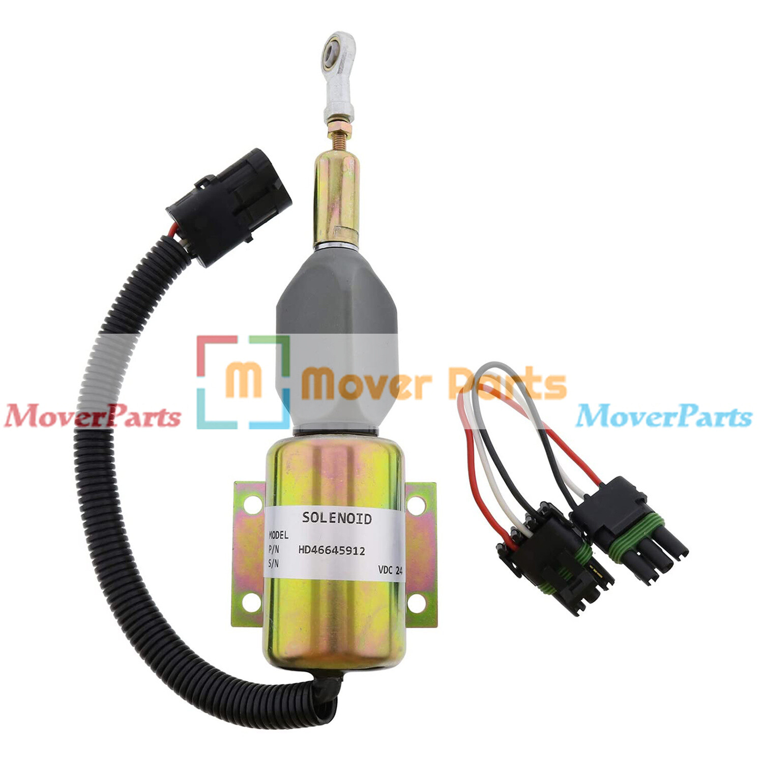24V Fuel Shutoff Solenoid RE502474 RE516083 for John Deere 120 160LC 200LC 270LC