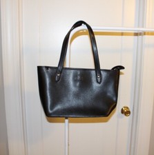 Ralph Lauren Black Leather Tote
