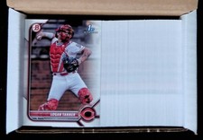 250x LOT - LOGAN TANNER  REDS  RC 1st card   2022 BOWMAN DRAFT #BD-55