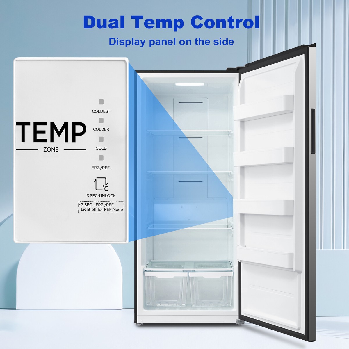 21 Cu.Ft. Left Door Freezer and Right Door Refrigerator Combo No
