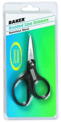 Baker Braided Line Stainless Steel Scissors ice fishing 