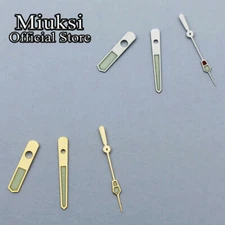 Miuksi silver gold watch hands green super luminous hands fit NH35 NH36 movement