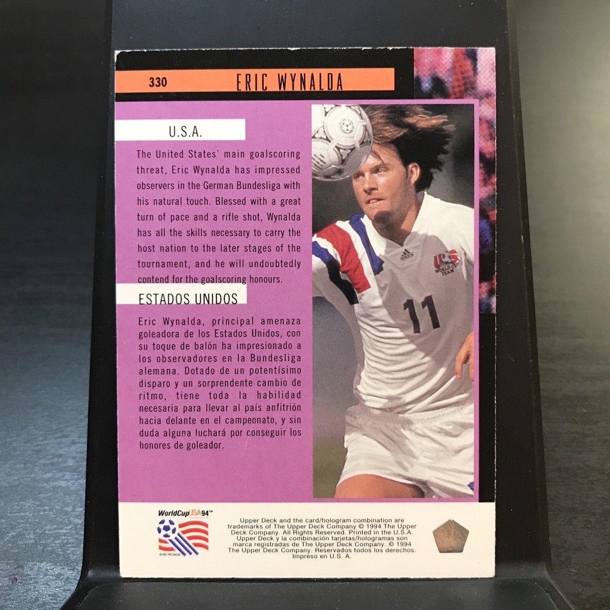 477 大リーグカード　マイケル.タッカー ERIC WYNALDA #330 UPPER DECK 1994 GOLDEN BOOTS WORLD CUP USA