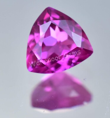 FLAWLESS 3.60 Ct Natural Mogok Pink Ruby Trillion CERTIFIED Stunning Gemstone