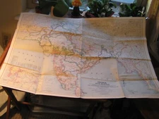 VINTAGE INDIA AND BURMA MAP National Geographic April 1946