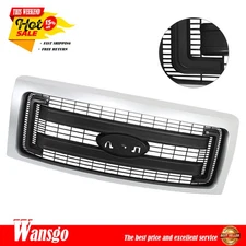 Grille Plastic Bumper Assembly For Ford Explorer 2020-2022 Black Silver Painted