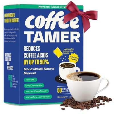 Coffee Tamer Acid Reducer   50 Packets   Transforms Regular to Low... 