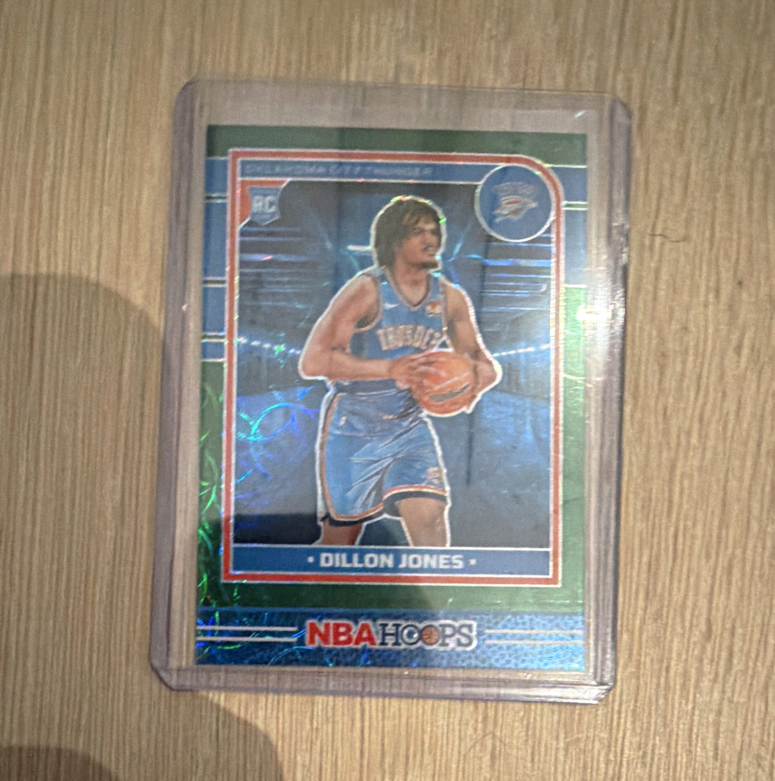 Panini 2024-25 NBA Hoops Dillon Jones Rookie Premium Mojo Prizm #256 /25 OKC