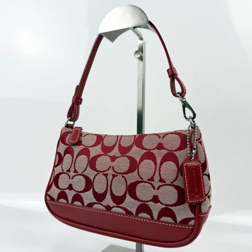 COACH Signature Canvas Leather Accessory Pouch Handba… - Gem