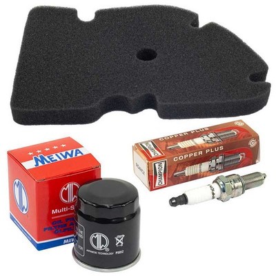 Set Wartung Zündkerzen Luftfilter Ölfilter für Vespa GTS 125 M31300 GTS125 07-09