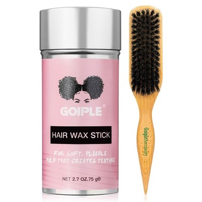 Slick Back Hair Brush & Wax Stick Set for Slick Back Hair   Teasing Boar Bris...