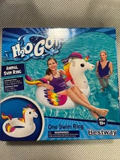 H2O Go! Unicorn Swim Ring Inflatable Pool Float Bestway New