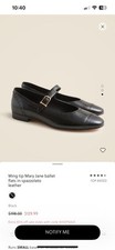 Wingtip Mary Jane Black   J. Crew   Size 9
