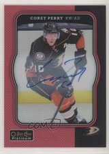 2017-18 O-Pee-Chee Platinum Retro Rainbow Red Auto Corey Perry #R-24 Auto 0c3