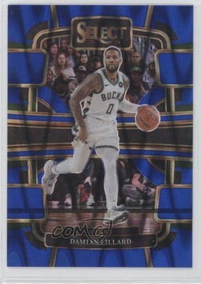 2023-24 Panini Select Concourse Blue Tectonic Prizm 30/99 Damian Lillard #63 hs9