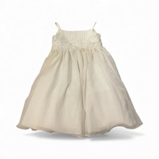 David  s Bridal Flower Girl Dress Beading And Lace Size 2T Ivory