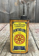 Antique Pentrolube Marvel Products Oiler Oil Lubricant Tin Can Empty