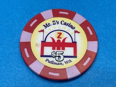 $5  -MR Z S CASINO  -- PULLMAN WASHINGTON CASINO CHIP    Z-3819
