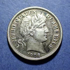 New Listing1908-D Barber Dime  Ch. VF details