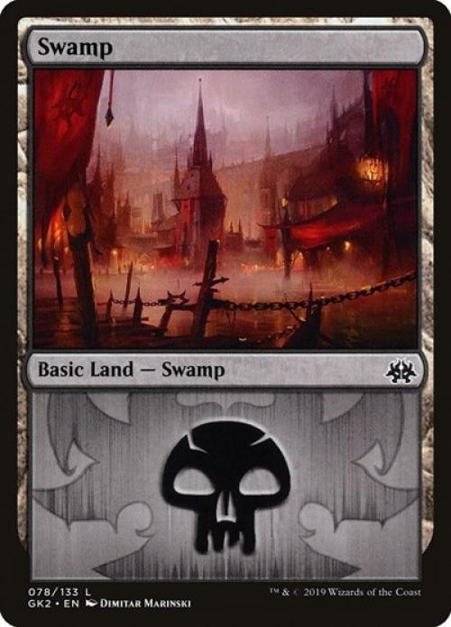 Swamp (78) - Light Play MTG Ravnica Allegiance: Guild Kits