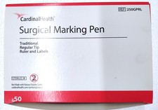 Cardinal 250GPRL Surgical Marking Pen Marker BOX/50 Tattoo Piercing Sterile
