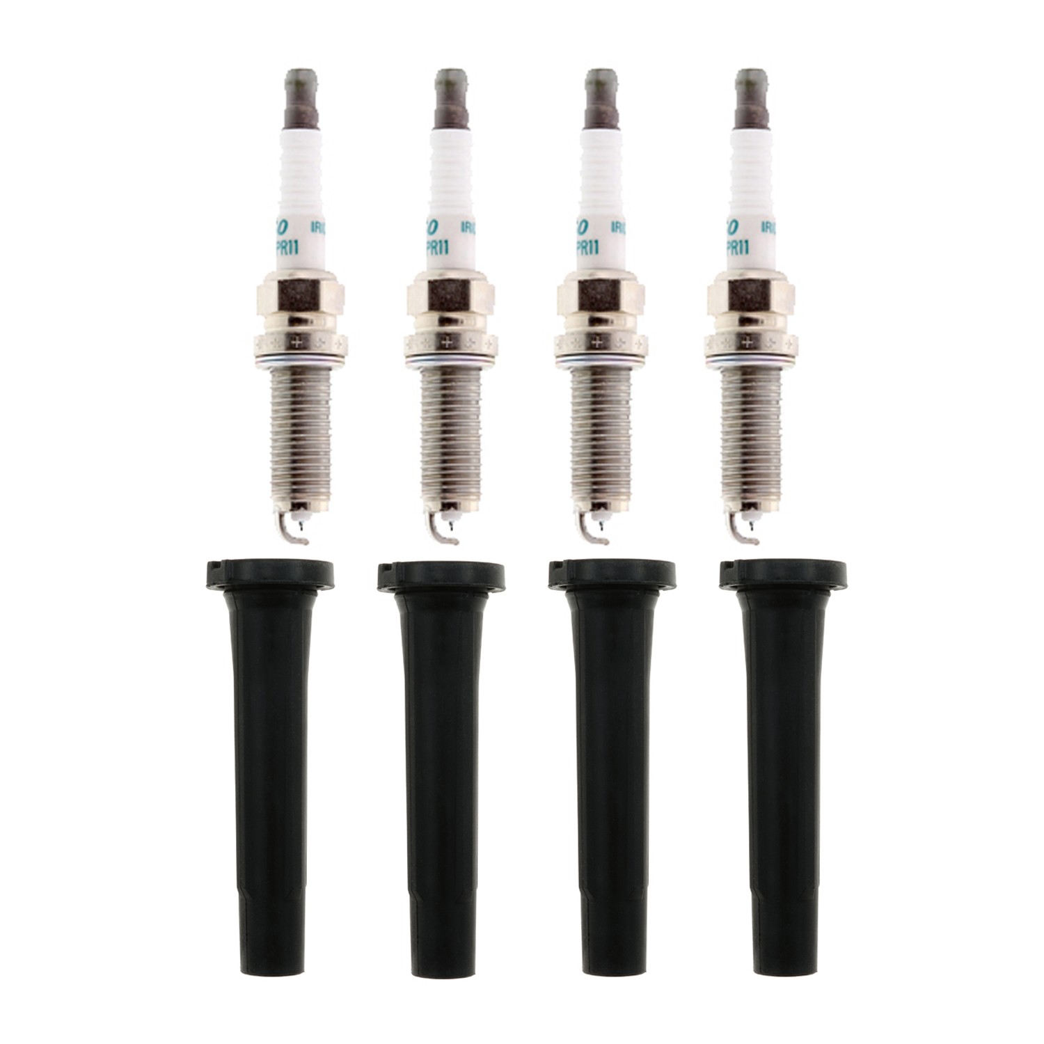 Denso 4 Iridium Plugs  NGK Ignition Coil Boots Kit for Mazda 3 6 CX-3 CX-5 L4