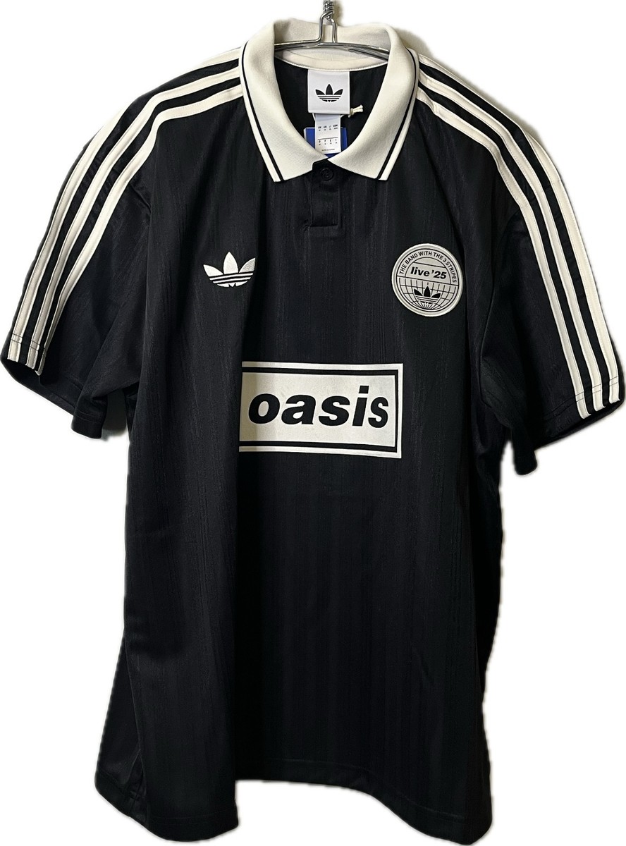 New Adidas X Oasis Tour Jacquard Jersey Black Size Medium M