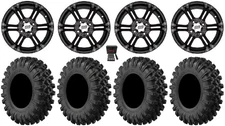 ITP SS212 14" Wheels Black 30" MotoRavage XL Tires Suzuki KingQuad