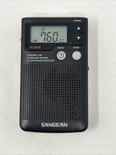 Sangean DT-200X AM/FM Portable Pocket Radio Stereo Black – Tested Working L31