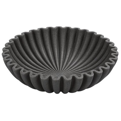 Black Artificial Stone Large Decorative Fruit Bowl Modern Handicraft Key