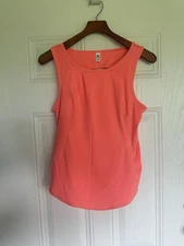 90 degrees by reflex pink orange tank top with cut out - M