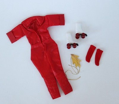 HTF Vintage Brooke Shields Roller Skating Jumpsuit Designer Boutique Doll Outfit