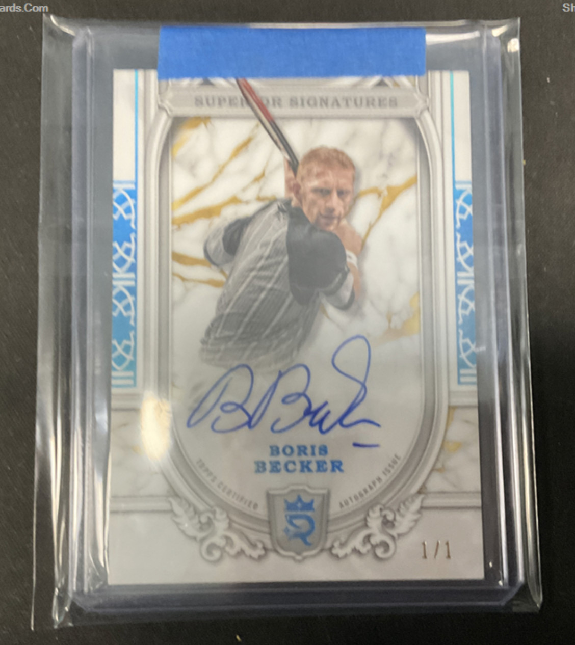 BORIS BECKER 1/1 SUPERFRACTOR AUTO – TOPPS SUPERSTAR SIGNATURES – TRUE ONE OF ON