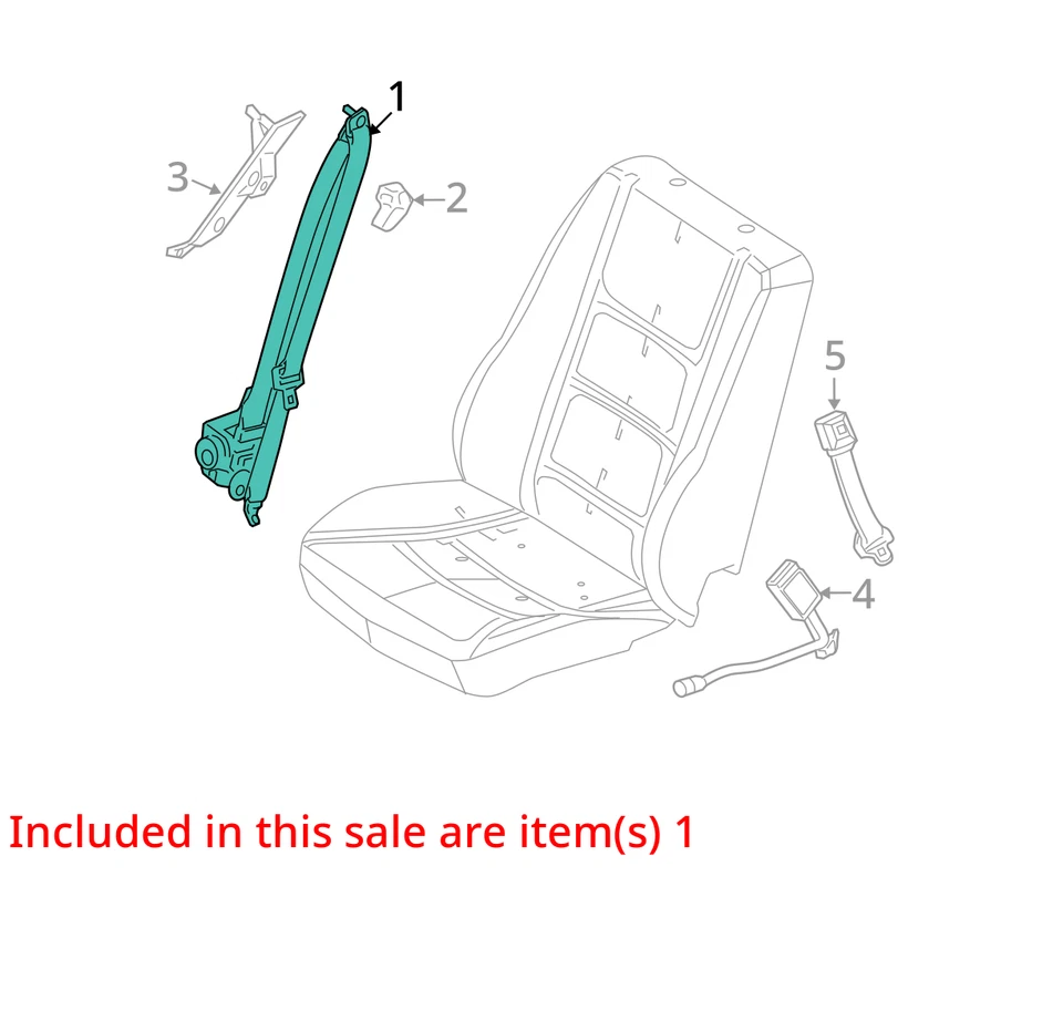 Cinturón de seguridad cubo delantero pasajero retractor se adapta a 11-12 FUSION 10289837 Foto 4 de 4